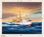 PYRO JAPANESE FISHING BOAT ORIGINAL MODEL KIT BOX ART.