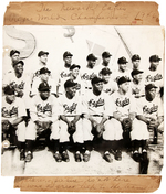 1946 NEGRO LEAGUE CHAMPION NEWARK EAGLES TEAM PHOTO FROM THE EFFA MANELY ESTATE.