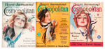 “THE SATURDAY EVENING POST/COSMOPOLITAN” MAGAZINE LOT WITH HARRISON FISHER COVERS.