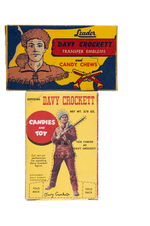 DAVY CROCKETT CANDY BOX PAIR.