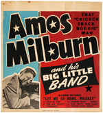 AMOS MILBURN 1953 CONCERT POSTER.