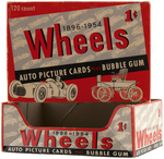 WORLD ON WHEELS TOPPS ONE CENT GUM CARD DISPLAY BOX.