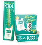 "KOOL" CIGARETTES DISPLAY/THERMOMETER.