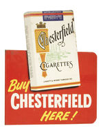 CHESTERFIELD/L&M CIGARETTES FLANGED METAL SIGN.