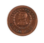 McCLELLAN 1864 COPPER CAMPAIGN TOKEN.