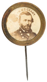 “GEN. U.S. GRANT” 1868 SEPIA CARDBOARD PHOTO STICKPIN.