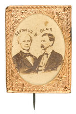 UNLISTED AND RARE VERTICAL FORMAT “SEYMOUR & BLAIR” CARDBOARD JUGATE.