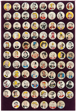 KELLOGG'S PEP COMPLETE SET OF 86 COMIC CHARACTER BUTTONS.