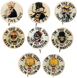 "I'M THE GUY" C. 1912 FAMOUS CARTOONISTS 95 CIGARETTE PREMIUM BUTTONS.