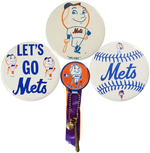 MR. MET BUBBLE BATH CONTAINER & BUTTON LOT.