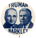 TRUMAN/BARKLEY 1948 BLUETONE JUGATE BUTTON HAKE #5.