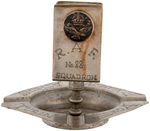 WORLD WAR II RAF SQUADRON NO. 88 TRENCH ART ASHTRAY.