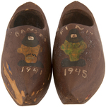 WORLD WAR II ANTI-AXIS WOODEN SHOE PAIR.