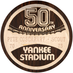 YANKEES STADIUM 1973 50th ANNIVERSARY PETE COSCARART PRESENTATION TRAY.