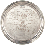 NEW YORK YANKEES 1953 WORLD CHAMPIONS SILVER PRESENTATION TRAY.