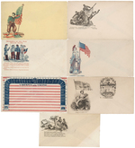 CIVIL WAR 15 PATRIOTIC ENVELOPES INCLUDING LINCOLN, J. DAVIS, McCLELLAN.