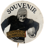 RED GRANGE SOUVENIR BUTTON FROM 1926 GAME VS. THE SAN FRANCISCO TIGERS.