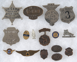 CHICAGO KID'S COLLECTION OF NEWSBOY, PLAYGROUND AND RADIO PREMIUM BADGES.