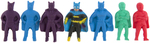 DC COMICS "SUPER HERO PENCIL TOP ERASERS" DISPLAY.