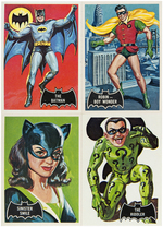 "BATMAN" TOPPS ORANGE BACK/BLACK BAT GUM CARD SET & VENDING BOX.