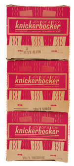 ALVIN & THE CHIPMUNKS BOXED KNICKERBOCKER DOLL SET.