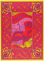 BIG BROTHER AND THE HOLDING COMPANY & MOBY GRAPE CONCERT POSTER.