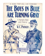 "THE BOYS IN BLUE ARE TURNING GRAY" GAR-RELATED SHEET MUSIC.