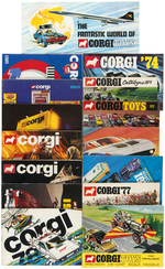 "CORGI' EXTENSIVE LOT OF CATALOGS, SALES SHEETS & MORE.