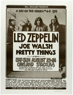 BILL GRAHAM "DAY ON THE GREEN" #4-5 ARTIST-SIGNED CONCERT POSTER FEATURING LED ZEPPELIN.