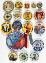 18 GEOGRAPHIC & EVENT BUTTONS INCLUDING ST. PAUL & AMERICAN DOG DERBY PLUS GRAPHIC EARLIER BUTTONS.