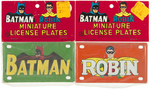 BATMAN & ROBIN MARX MINIATURE LICENSE PLATE PAIR.