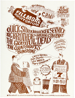 "3rd ANNUAL CHILDRENS' ADVENTURE DAY CAMP" BENEFIT CONCERT HANDBILL FEATURING THE GRATEFUL DEAD.