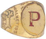 "WALNETTOS TRIBE" RARE INITIAL RING.