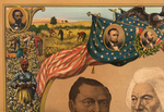 OUTSTANDING "HEROES OF THE COLORED RACE" FREDERICK DOUGLASS CHROMOLITHOGRAPH POSTER.