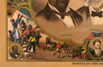 OUTSTANDING "HEROES OF THE COLORED RACE" FREDERICK DOUGLASS CHROMOLITHOGRAPH POSTER.