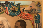 OUTSTANDING "HEROES OF THE COLORED RACE" FREDERICK DOUGLASS CHROMOLITHOGRAPH POSTER.