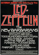 LED ZEPPELIN & THE NEW BARBARIANS KNEBWORTH FESTIVAL CONCERT POSTER.