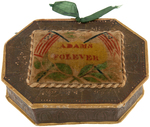 JOHN Q. ADAMS 1828 "ADAMS FOREVER" SEWING BOX WITH PORTRAIT UNDER GLASS.