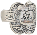 UNMARKED ROY ROGERS 1948 STERLING SILVER RING MADE BY UNCAS.