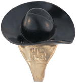 HOPALONG CASSIDY REMOVEABLE HAT PREMIUM RING WITH COMPASS.