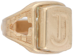 TENNESSEE JED LOOK-AROUND BRASS RING WITH HIS INITIALS.