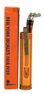 NYWF 1939 GOLF PENCILS SET WITH MAILER.