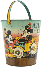 MICKEY & MINNIE MOUSE WITH DONALD DUCK "ATLANTIC CITY" LARGE SAND PAIL.