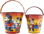 MICKEY MOUSE & FRIENDS HAPPYNAK SAND PAIL PAIR.