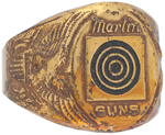 TOM MIX "MARLIN GUNS" BRASS TARGET RING.