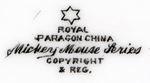 MICKEY & MINNIE MOUSE PARAGON CHINA OCTAGONAL PLATE.