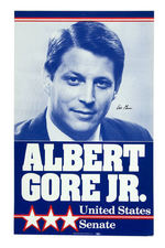 AL GORE CIRCA 1990 CARDBOARD POSTER SIGNED IN PERSON.