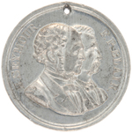 SEYMOUR AND BLAIR JUGATE MEDAL DeWITT 1868-1.