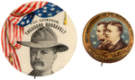 ROOSEVELT 1898 GOVERNOR BUTTONS AND TR/LINCOLN 50TH ANNIVERSARY 1904 GOP BUTTON.