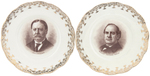 TAFT AND BRYAN WATERLOO POTTERY CUPS & SAUCER AND A PAIR OF PLATES.